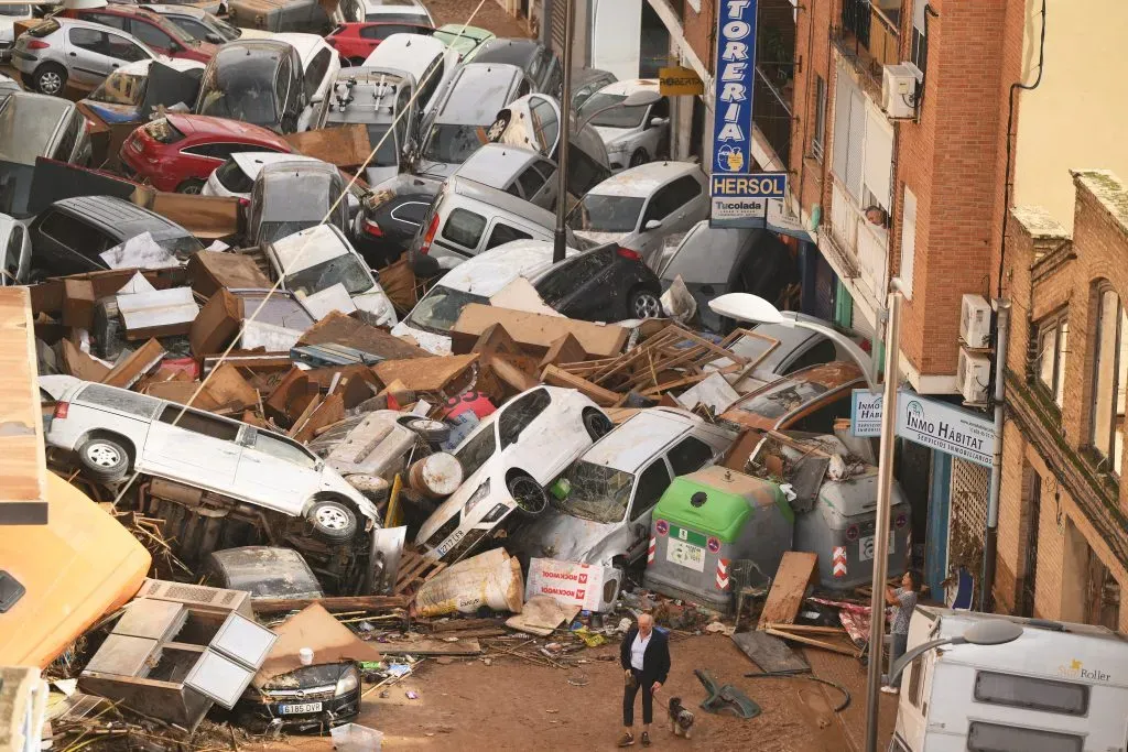 Los destrozos que dejó la DANA en Valencia (Getty Images)