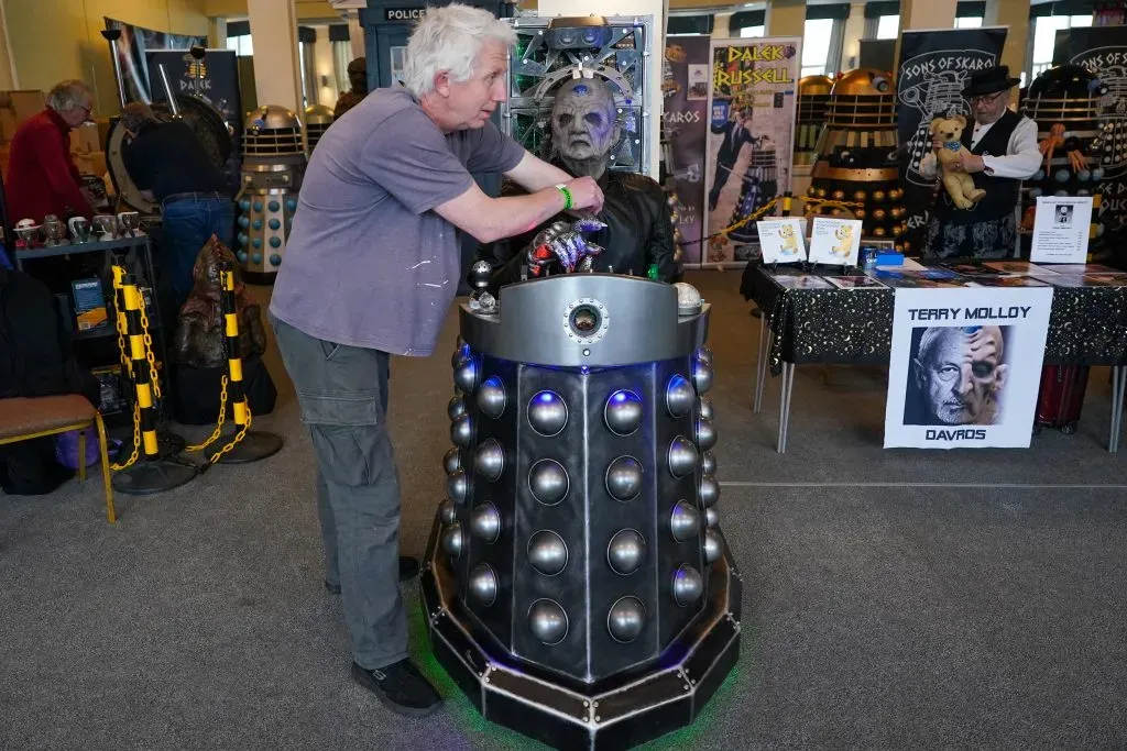 Imagen de una reproducción de Davros, hecha para una convención de ciencia ficción en Inglaterra. Imagen: Getty Images.