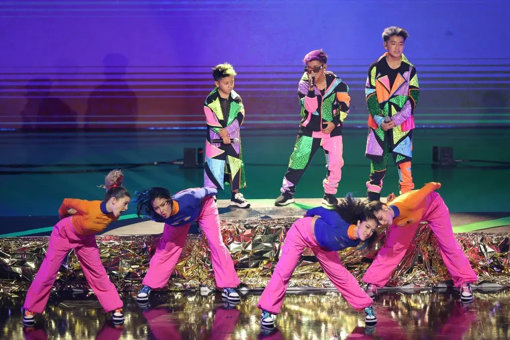 La banda musical Picus se presenta durante el show de los Kids Choice Awards México 2023, en el Auditorio Nacional el 26 de agosto de 2023 en la Ciudad de México, México. Imagen: Getty Images.