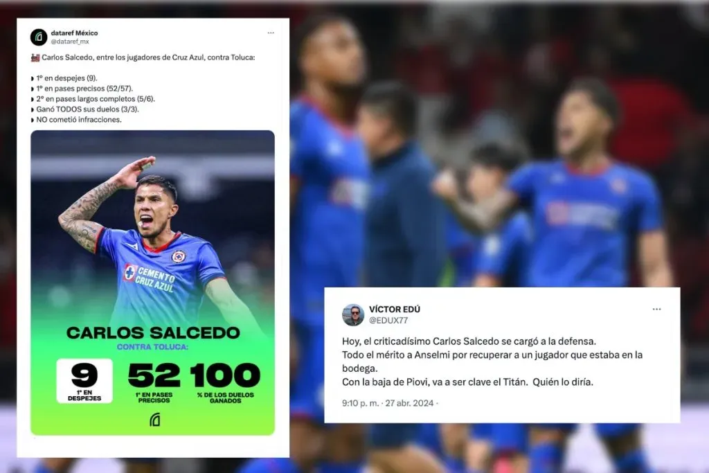 La afición de Cruz Azul se rinde ante la nueva versión de Carlos Salcedo.