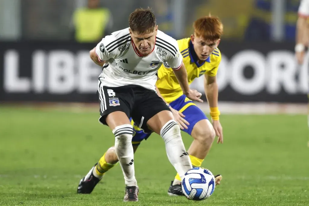 Leonardo Gil en el Colo Colo vs Boca Juniors. Crédito: Photosport