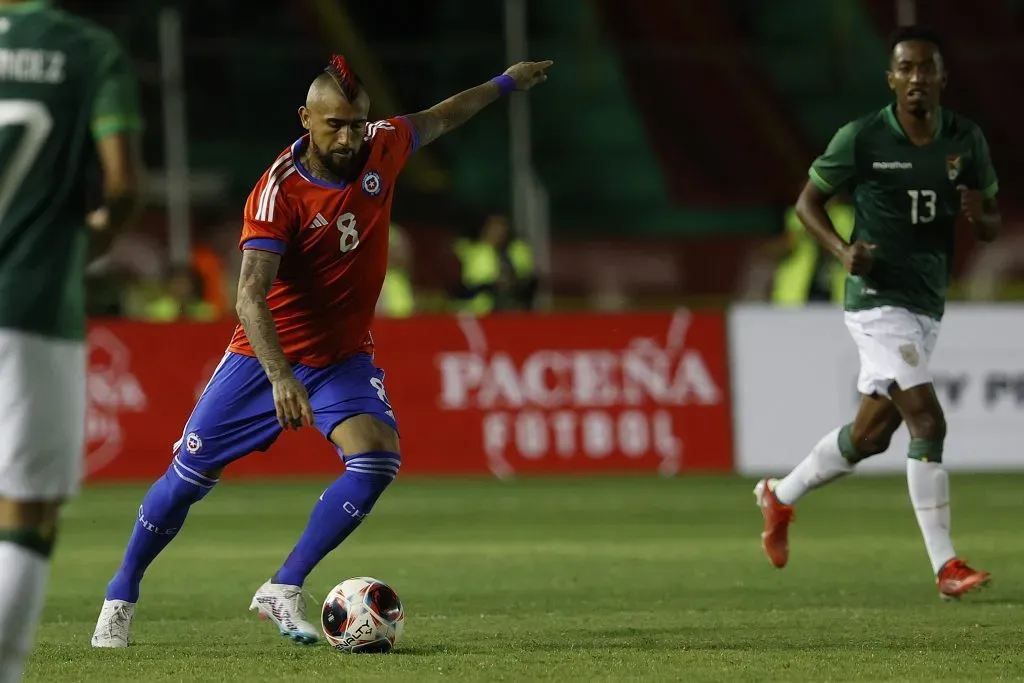 Arturo Vidal vs Bolivia. Crédito: la Roja.