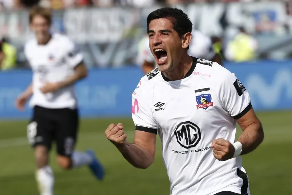 Julio Barroso celebra su agónica celebración frente a Universidad de Chile en el triunfo por 3-2 del año 2019 | Foto: Andrés Pina/Photosport.