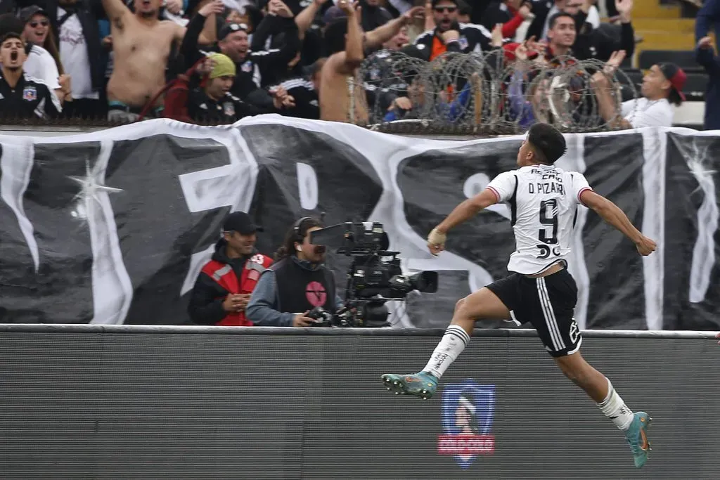 Damián Pizarro celebra su agónico tanto ante Universidad Católica en el Campeonato Nacional 2023 | Foto: Photosport.