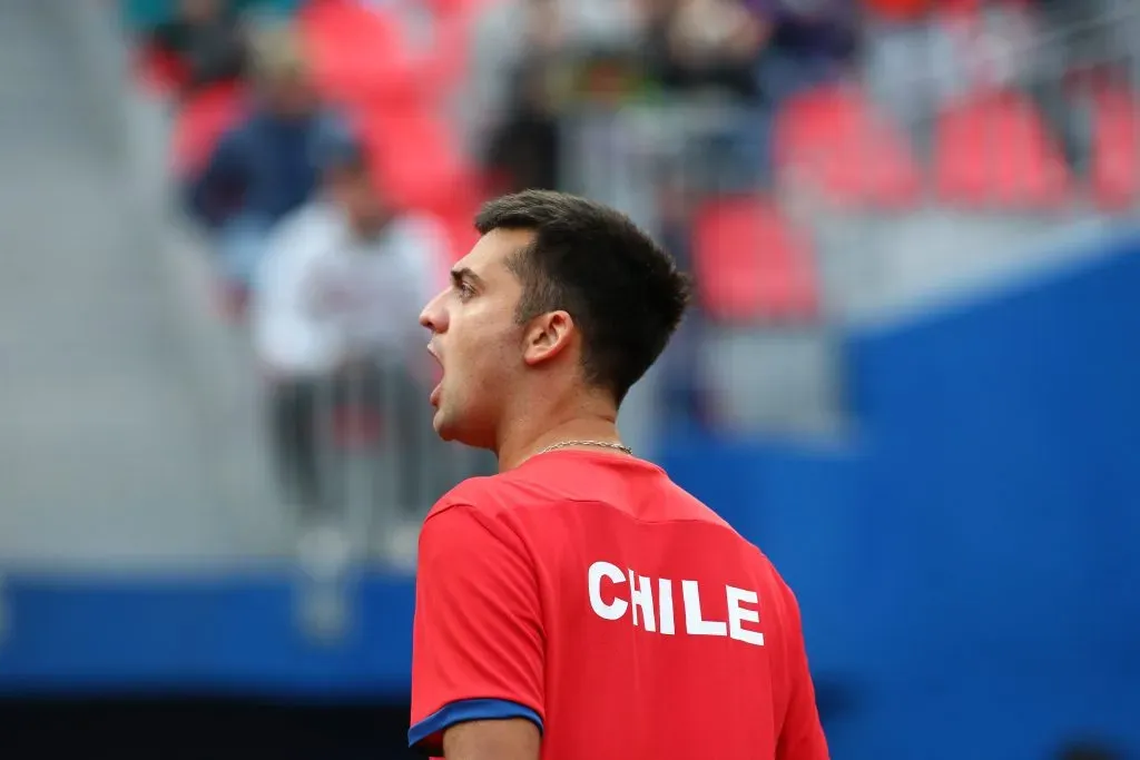 Tomás Barrios celebra con todo su clasificación a la gran final de los Juegos Panamericanos | Foto: Marcelo Hernández/Santiago 2023 vía Photosport.