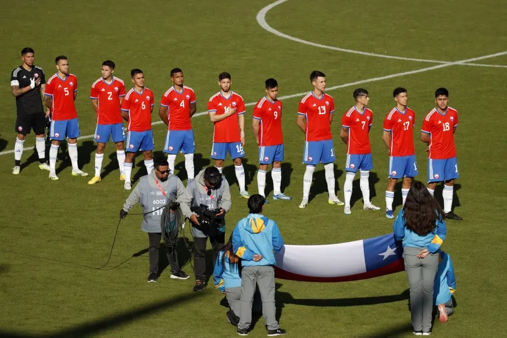 La formación de Chile en el partido con Uruguay. (Foto: Dedvi Missene/Santiago 2023 vía Photosport)