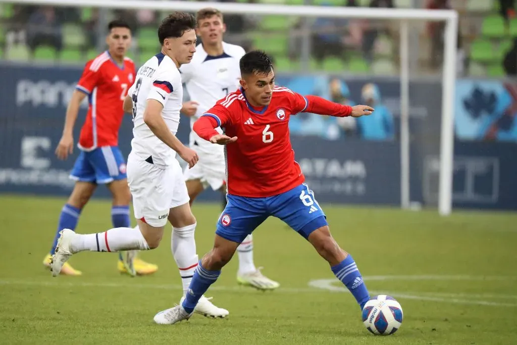 Vicente Pizarro ha sido uno de los destacados de La Roja sub 23 | Foto de Manuel Lema/Santiago 2023 vía Photosport