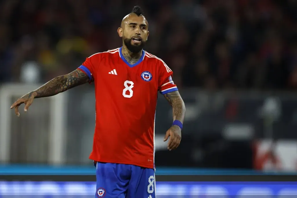 Arturo Vidal en el partido de la Selección Chilena vs Colombia. (Foto: Photosport)