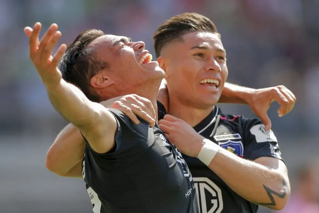 Gabriel Suazo y Óscar Opazo celebran en el último compromiso entre Itálicos y Albos en La Florida | Foto: Photosport.