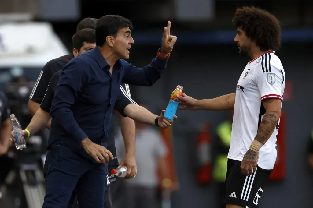 Gustavo Quinteros en el partido de Audax Italiano. (Foto: Photosport)