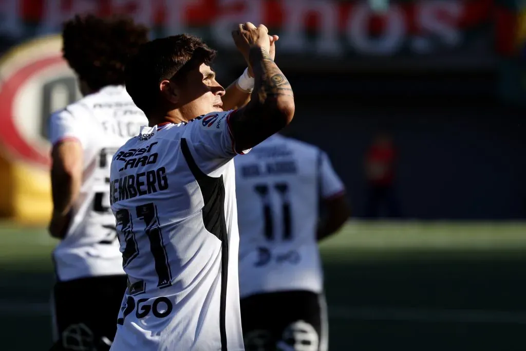 Erick Wiemberg en el gol de Colo Colo. Crédito: Photosport