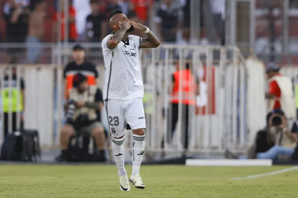 Arturo Vidal anotó su primer gol en la Supercopa con su regreso a Colo Colo. (Foto: Photosport)