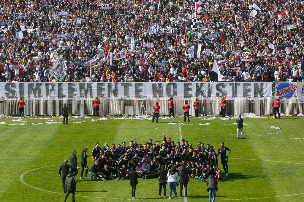 Arengazo de los hinchas de Colo Colo previo al Superclásico del 2022. (Foto: Photosport)