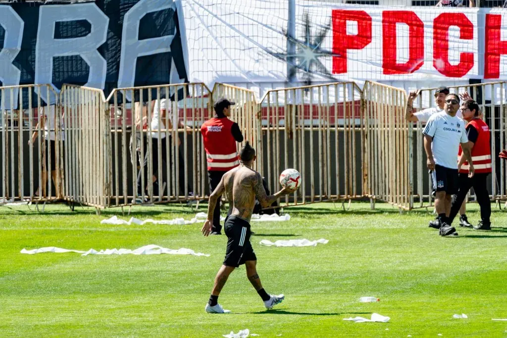 Arturo Vidal en el Arengazo previo al Superclásico. (Foto: Guillermo Salazar/DaleAlbo)