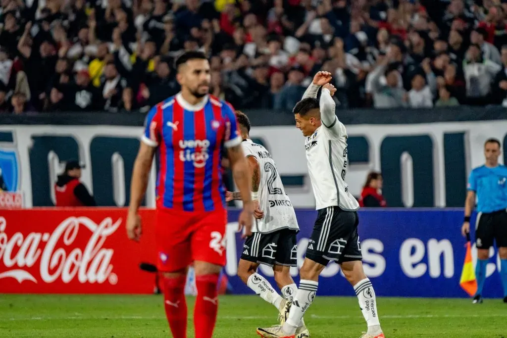 Lucas Cepeda anotó el gol del triunfo para Colo Colo vs Cerro Porteño. (Foto: Guillermo Salazar/DaleAlbo)