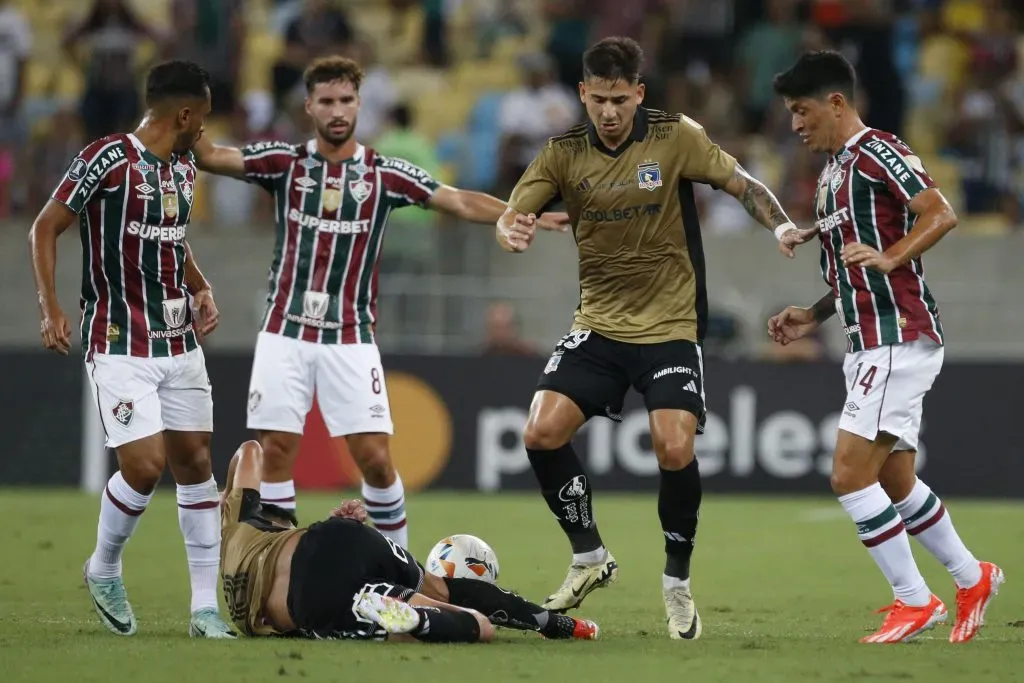 Guillermo Paiva en el partido de Colo Colo y Fluminense en Río de Janeiro. (Foto: Photosport)