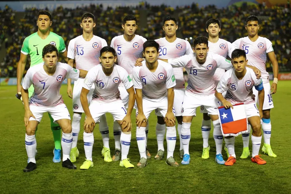 Cristián Riquelme (al lado de Daniel Gutiérrez) jugó el Mundial Sub 17 de Brasil 2019 | Foto: Photosport