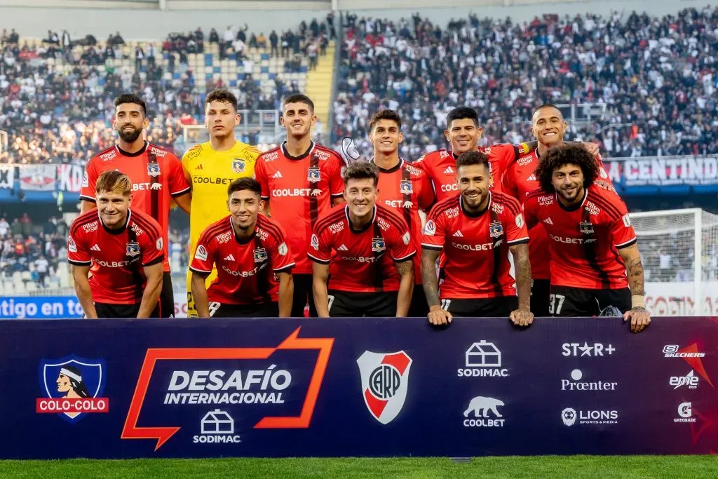 La formación de Colo Colo en el amistoso frente a River Plate. (Foto: Guillermo Salazar)