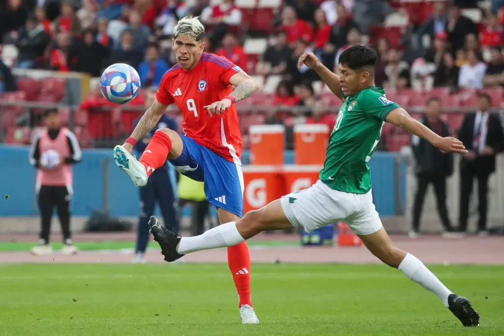 El delantero de 24 años disputó los 90 minutos en la caída de la Roja ante Bolivia. Foto: Photosport.