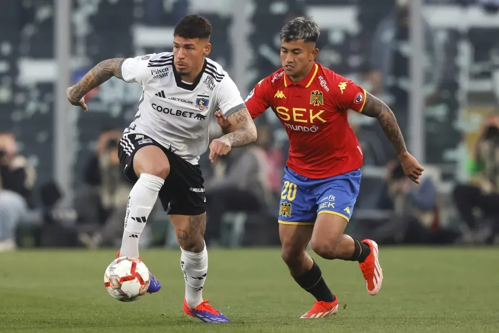 Alan Saldivia en el partido de Colo Colo vs Unión Española. (Foto: Photosport)