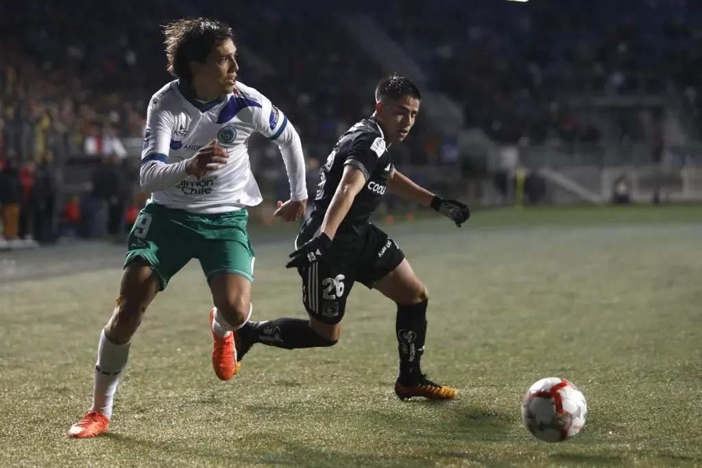 Matías Moya en el amistoso de Colo Colo y Deportes Puerto Montt. (Foto: Photosport)