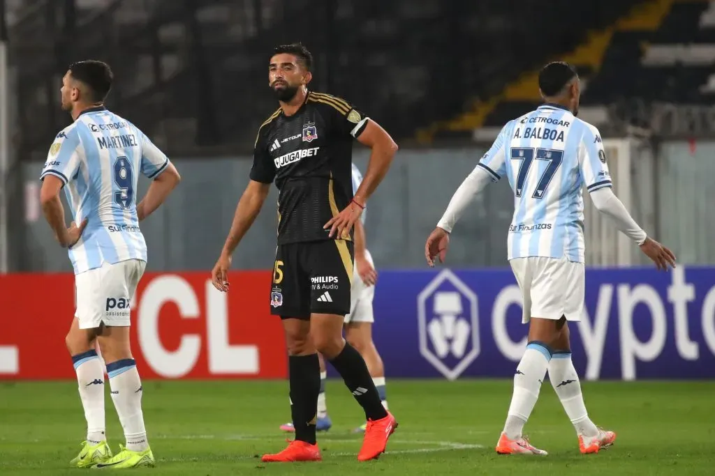Emiliano Amor en el partido de Copa Libertadores. (Foto: Photosport)