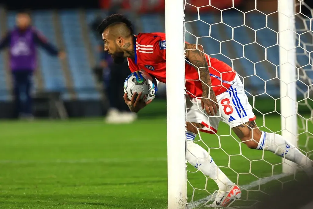 Arturo Vidal marcó el único gol de la Roja como visitante en las Eliminatorias. 