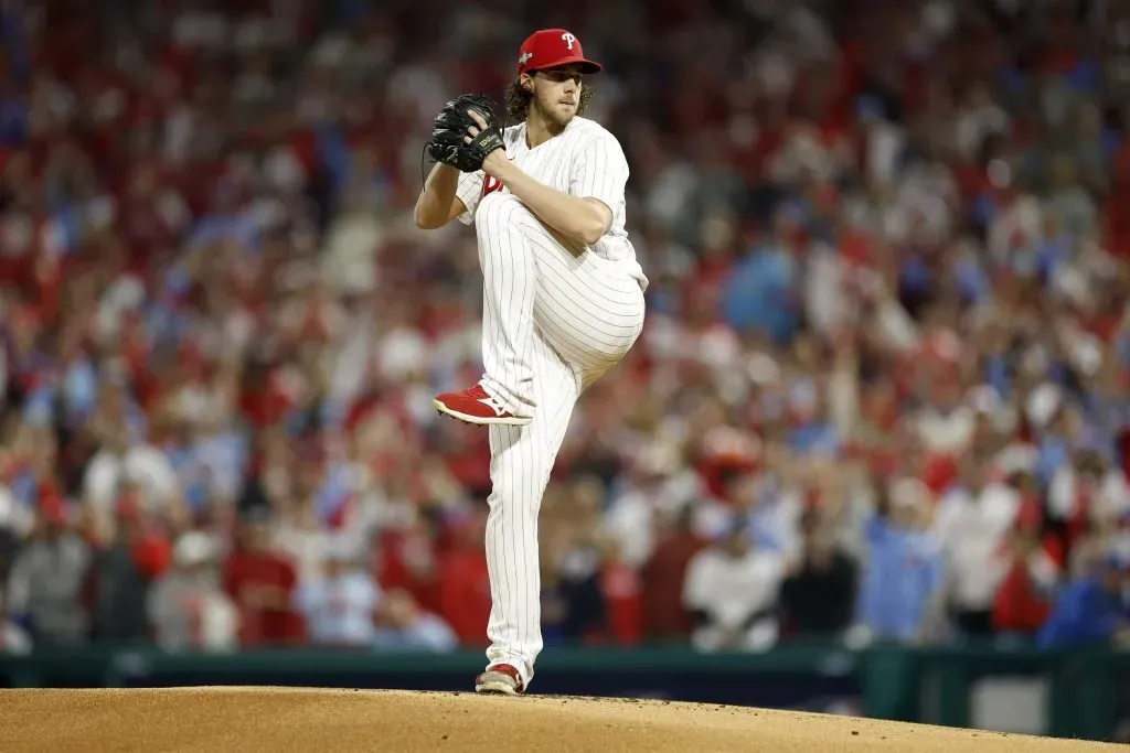 Aaron Nola 6 IP | 3 H | 0 R | 0 BB | 7 K | Juego 2 NLCS 2023 (Foto: Getty Images)