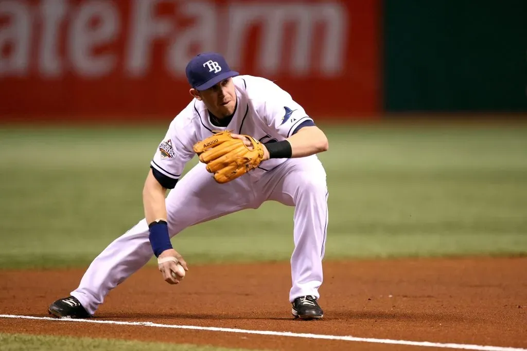 Evan Longoria en la Serie Mundial del 2008 (Foto: Getty Images)