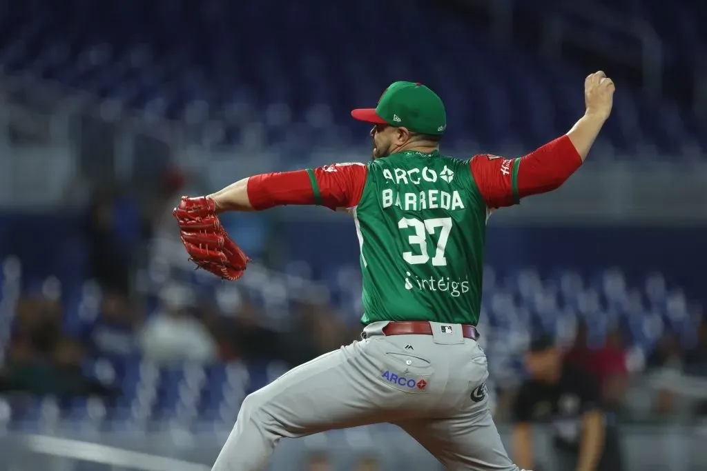 Manny Barreda 5 IP | 3 H | 1 R | 1 BB | 2 K vs Nicaragua SDC Miami 2024 (Cortesía CBPC)