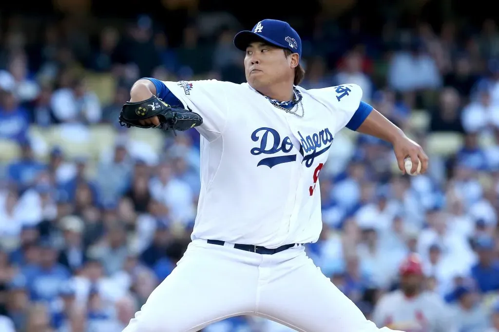 Hyun Jin Ryu durante su temporada de debut con Dodgers en 2013 (Foto: Getty Images)