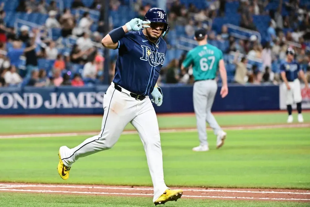 Isaac Paredes es líder de cuadrangulares de los Rays de Tampa Bay (14) tras 90 encuentros disputados este 2024 (Getty Images)