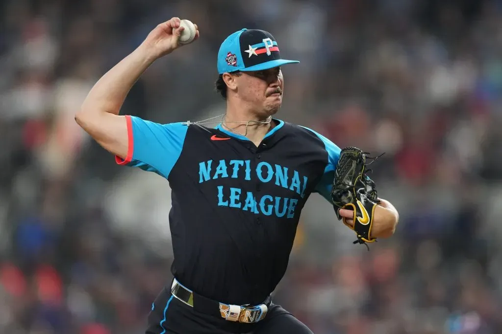 Paul Skenes colgó el cero en la primera entrada para la Liga Nacional en el Juego de Estrellas 2024 de la MLB (Getty Images)