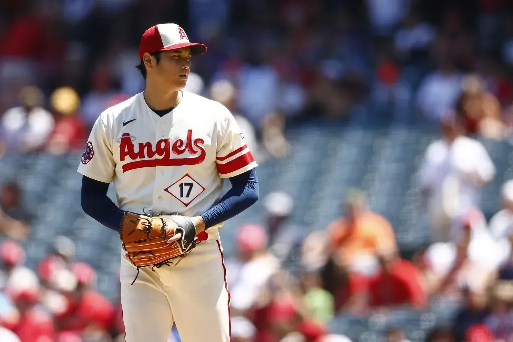 Shohei Ohtani en su última apertura para los Angels de Los Ángeles ante los Rojos de Cincinnati | 23 de agosto 2023, Angel Stadium (Getty Images)