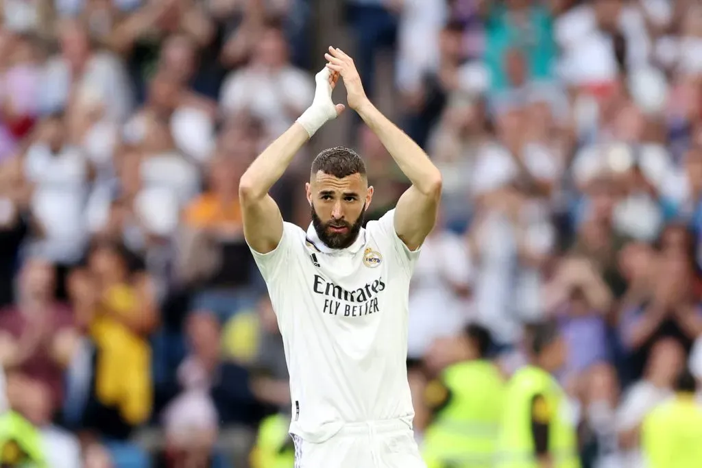 Karim Benzema se despidió del Real Madrid y ahora alista maletas para jugar en el fútbol de Arabia Saudita (Getty)