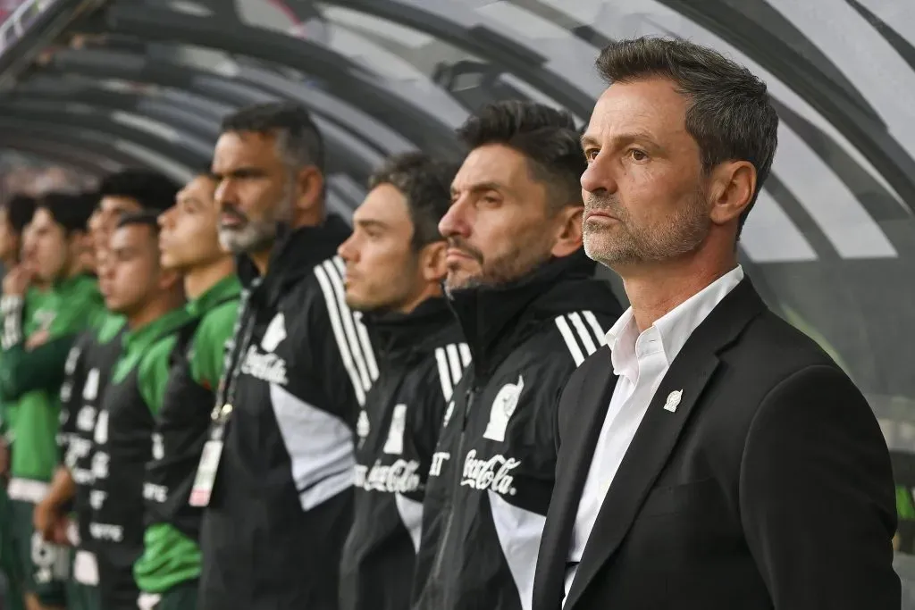 San Diego, California, Estados Unidos, 10 de junio de 2023.  Diego Cocca, director tecnico, durante un partido de preparación previo al Final Four de la Liga de Naciones de la CONCACAF 2022-2023, entre la Selección Nacional de México y la selección de Camerún, celebrado en el Snapdragon Stadium. Foto: Imago7/ Etzel Espinosa