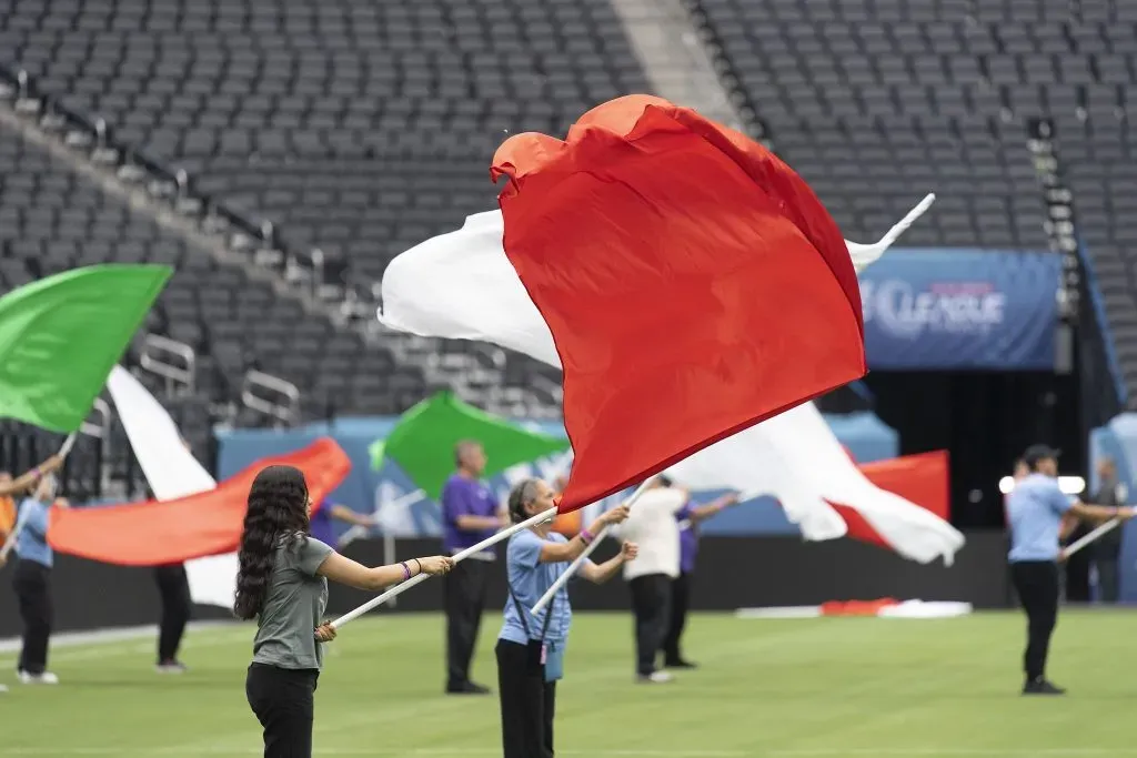 El Allegiant Stadium de Las Vegas, Nevada luce prácticamente vacío en el duelo entre Selección Mexicana y Panamá. Foto: Imago7/ Etzel Espinosa