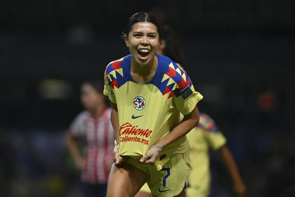 Kiana Palacios en festejo de gol durante el partido de la jornada 11. Foto: Imago7
