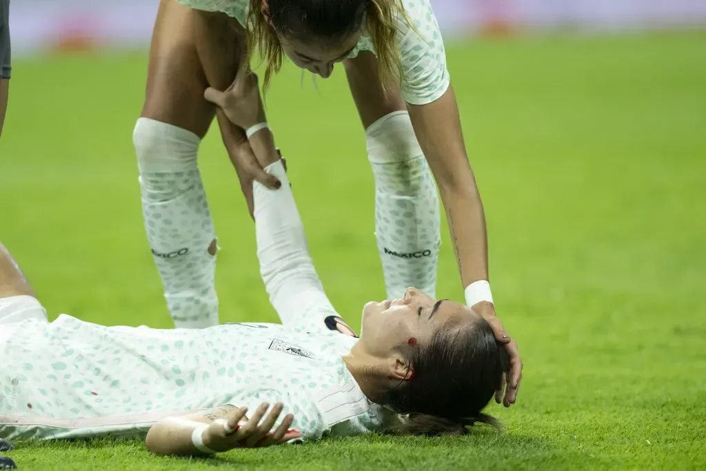 Diana Ordoñez  durante el partido del Clasificatorio para la Copa Oro W 2023. Foto: Imago7