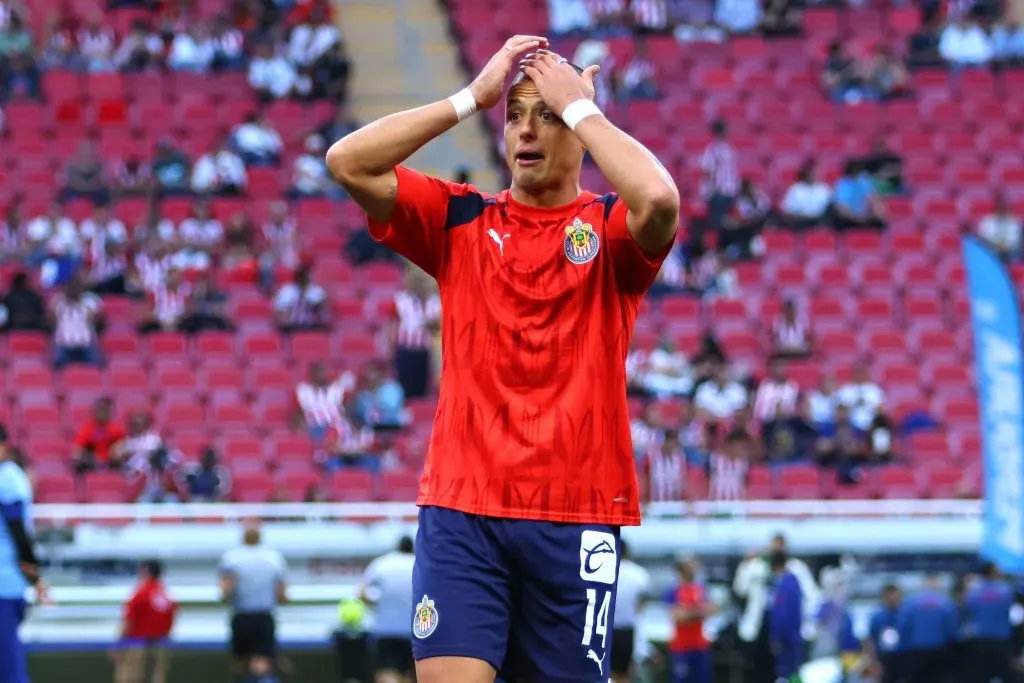 Chicharito Hernández durante el partido correspondiente a la jornada 8 ante Pumas. Foto: Imago7/