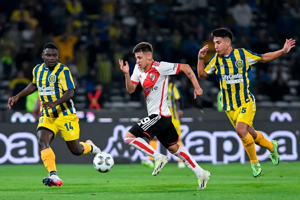 Echeverri sumó minutos ante Central. (Getty)