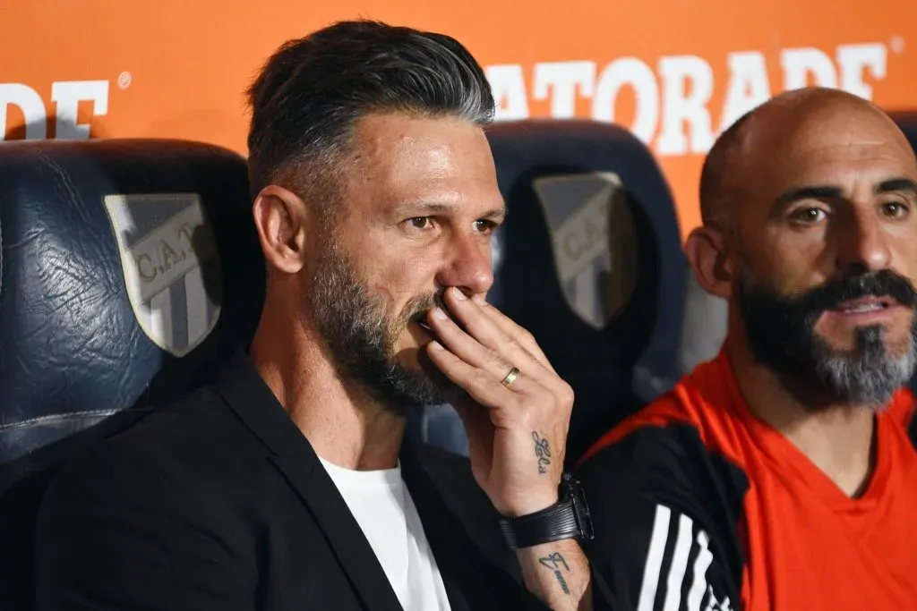 TUCUMAN, ARGENTINA – FEBRUARY 14: Martín Demichelis of River Plate looks on prior to a Copa de la Liga 2024 Group A match between Atletico Tucuman and River Plate on February 14, 2024 at Estadio Monumental Jose Fierro in Tucuman, Argentina. (Photo by Joaquín Camiletti/Getty Images)