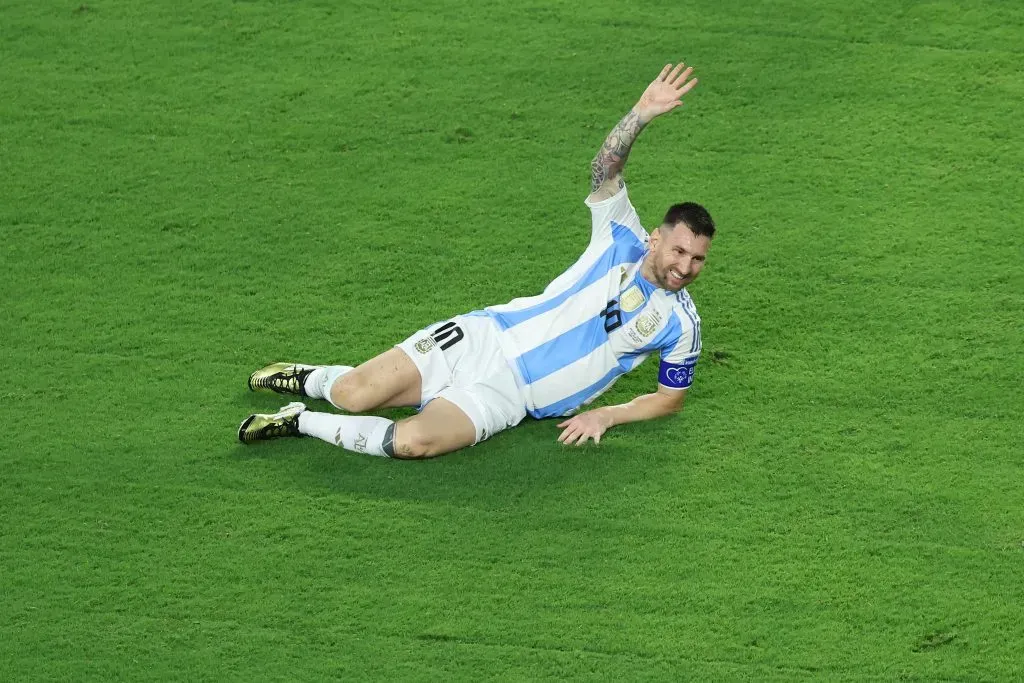 Lionel Messi sintió un pinchazo y pidió el cambio en la final de la Copa América 2024 (Getty).
