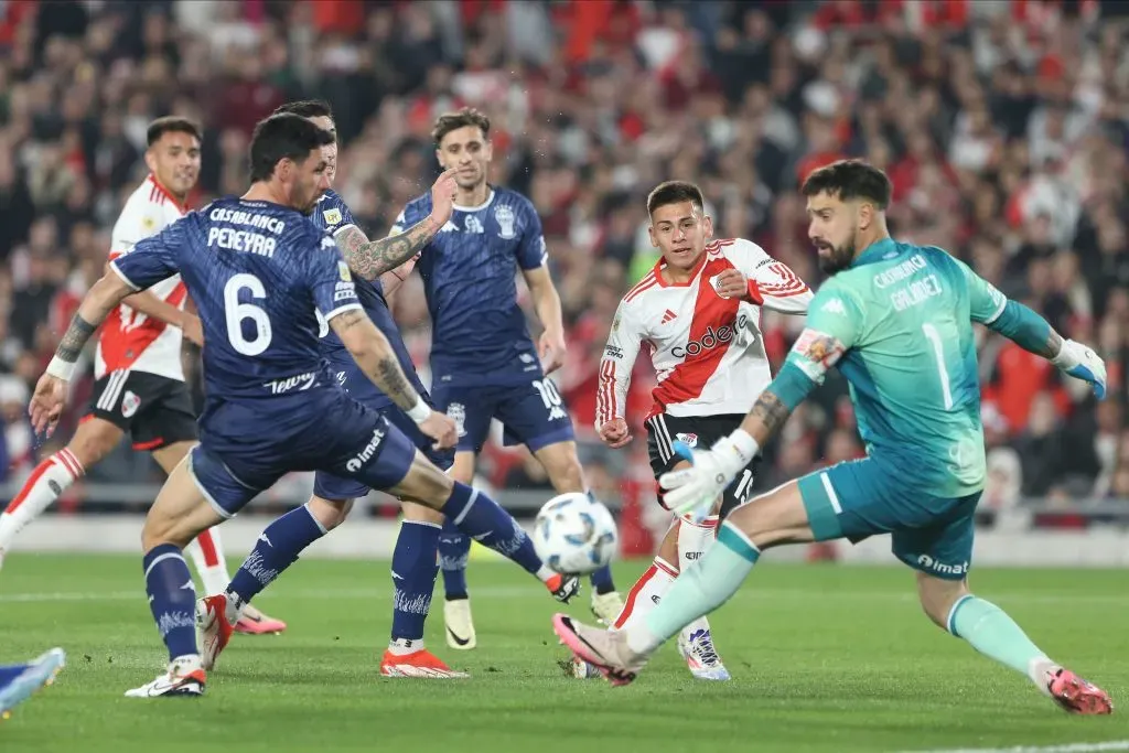 Echeverri marcó el primero de River. (Getty)