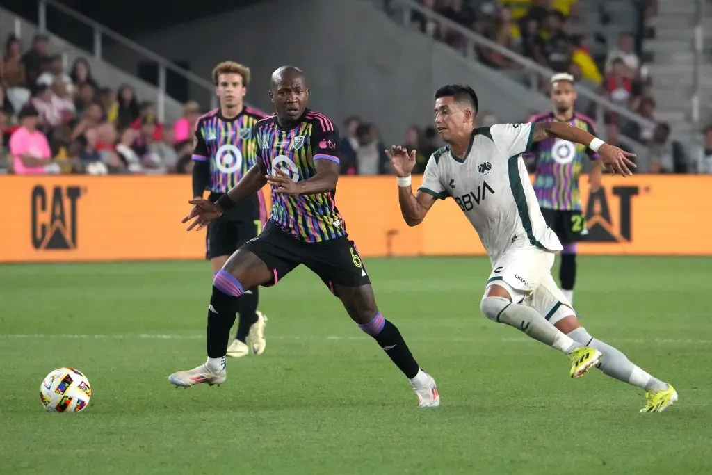 Meza durante su último partido en Rayados. (Getty)