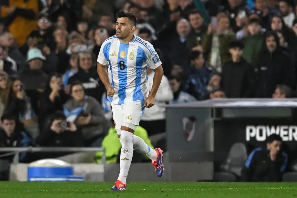 Marcos Acuña durante el partido vs. Chile en las Eliminatorias para el Mundial 2026. (Imago)