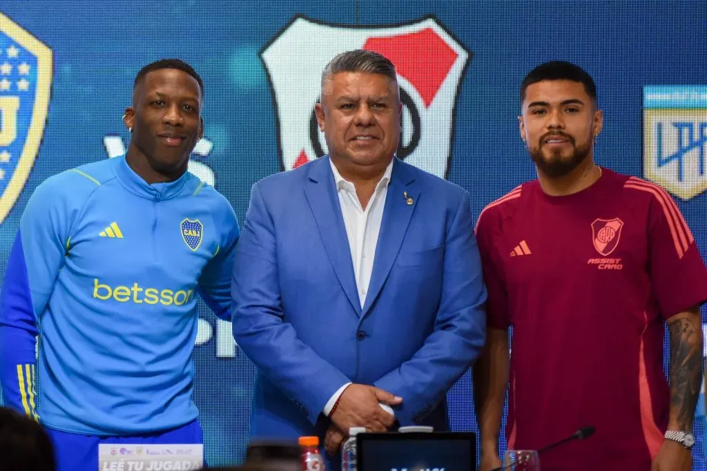 Paulo Díaz en la conferencia previa al Superclásico. (LPF)