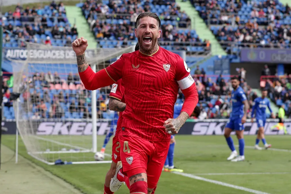 Sergio Ramos, en su último paso por Servilla. (Getty)