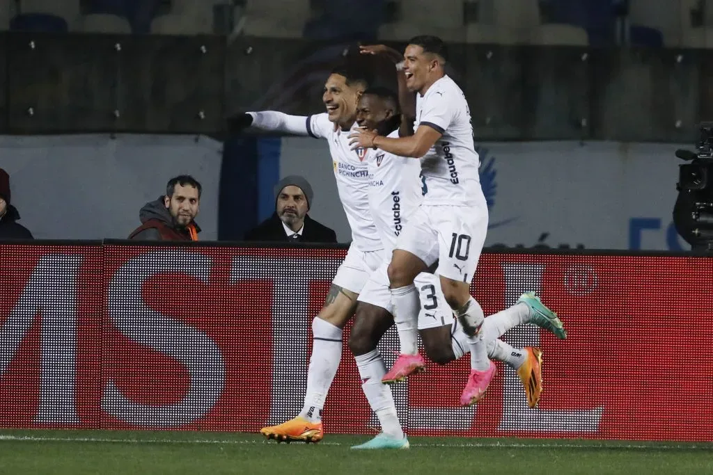 Paolo Guerrero anotó el gol del triunfo de Liga de Quito. Eso sí, alabó a Ñublense. Foto: Photosport.