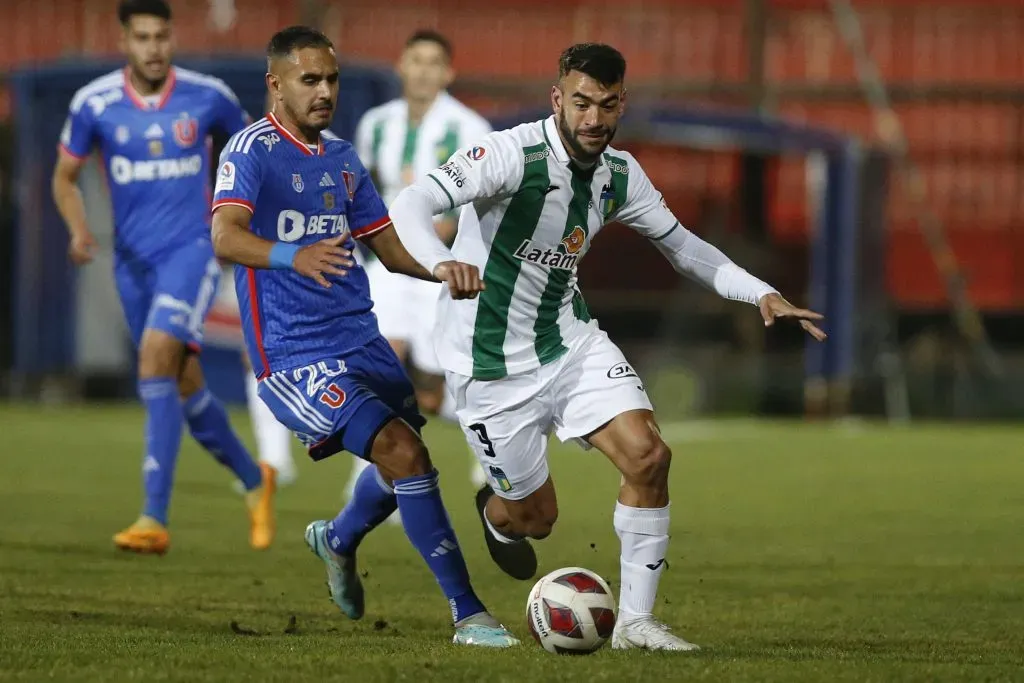 Federico Mateos en acción durante la goleada que la U sufrió ante O’Higgins. (Dragomir Yankovic/Photosport).